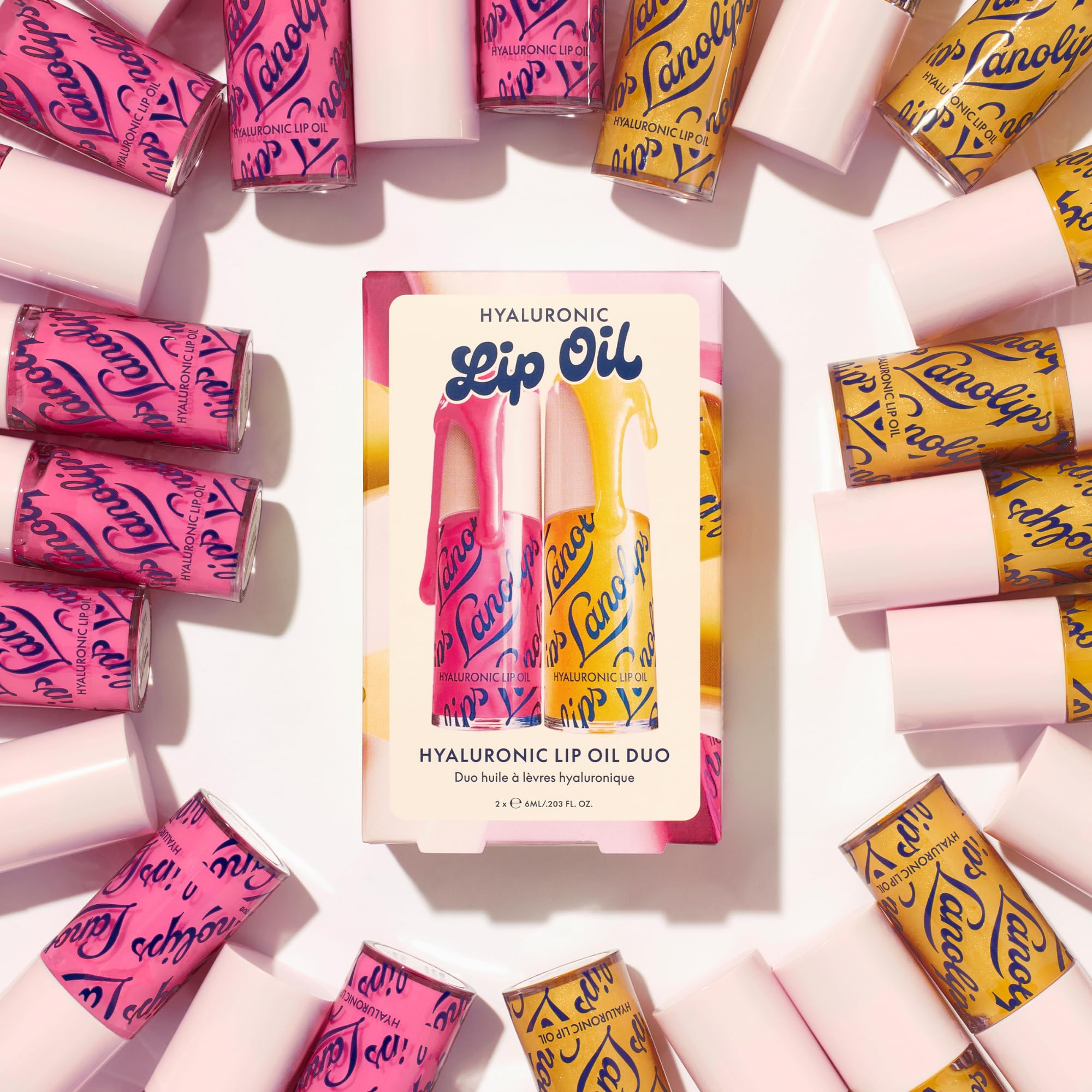 Lanolips lip oils provide deep hydration and a glossy, cushiony feel.