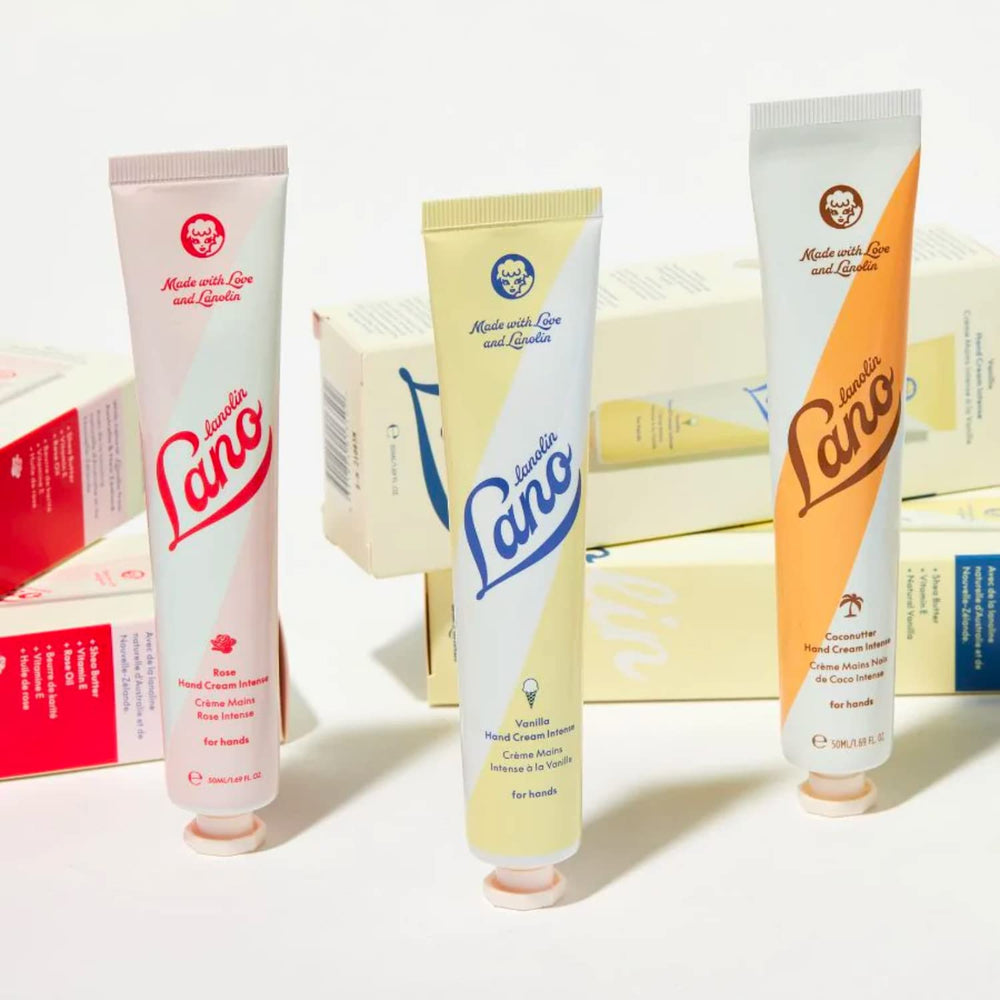Lanolips Vitamin E enriched hand cream protects cuticles while absorbing quickly.