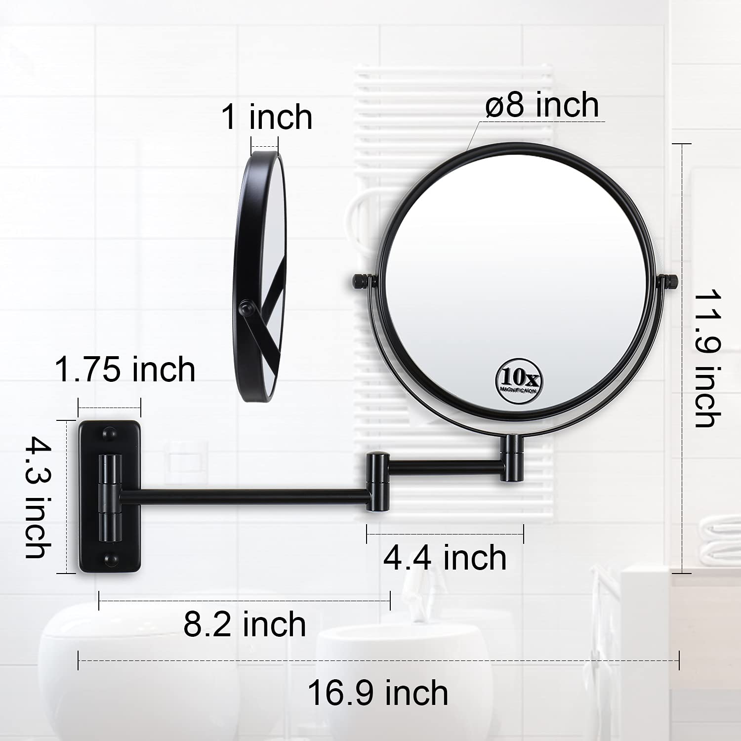 LANSI easy wall-mount installation saves counter space in modern bathrooms