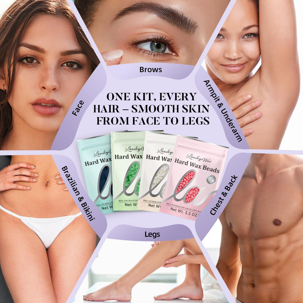 LANSLEYWAX gift box indicating premium at-home waxing experience