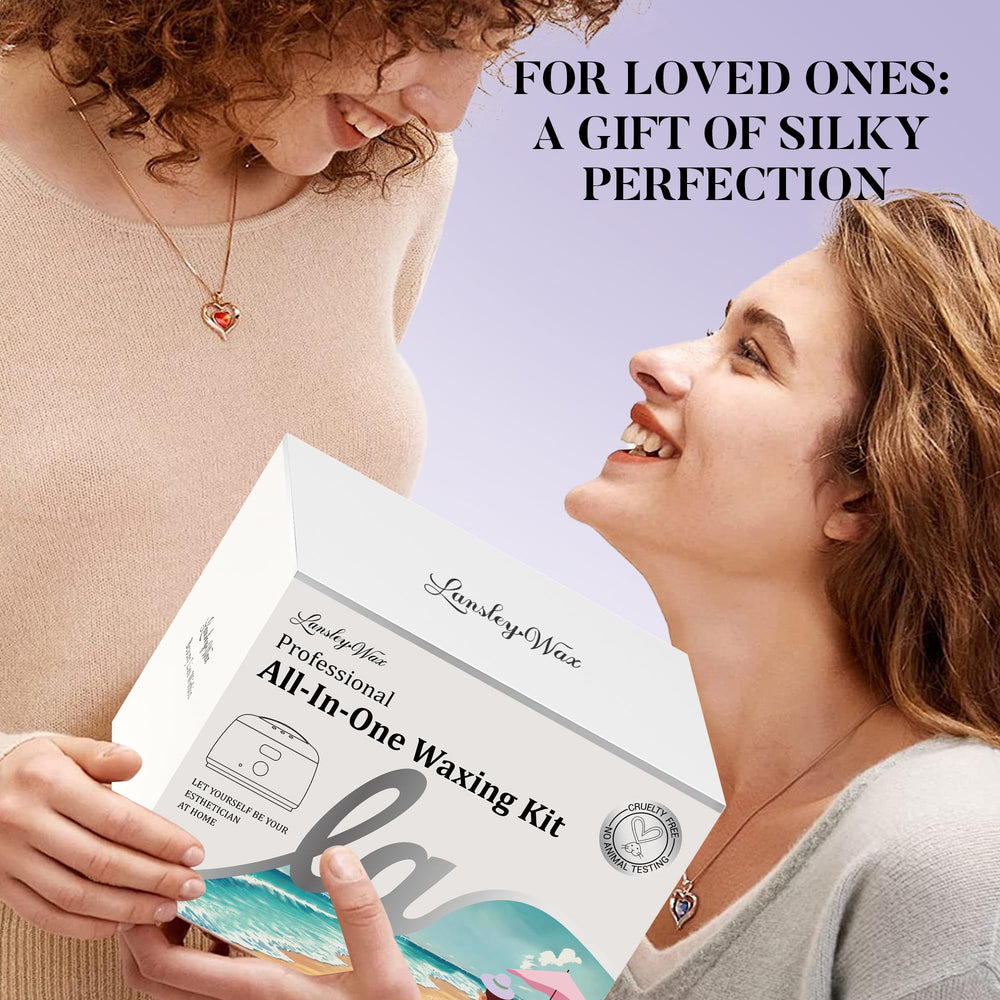 LANSLEYWAX kit applied to arms and legs for salon-like results