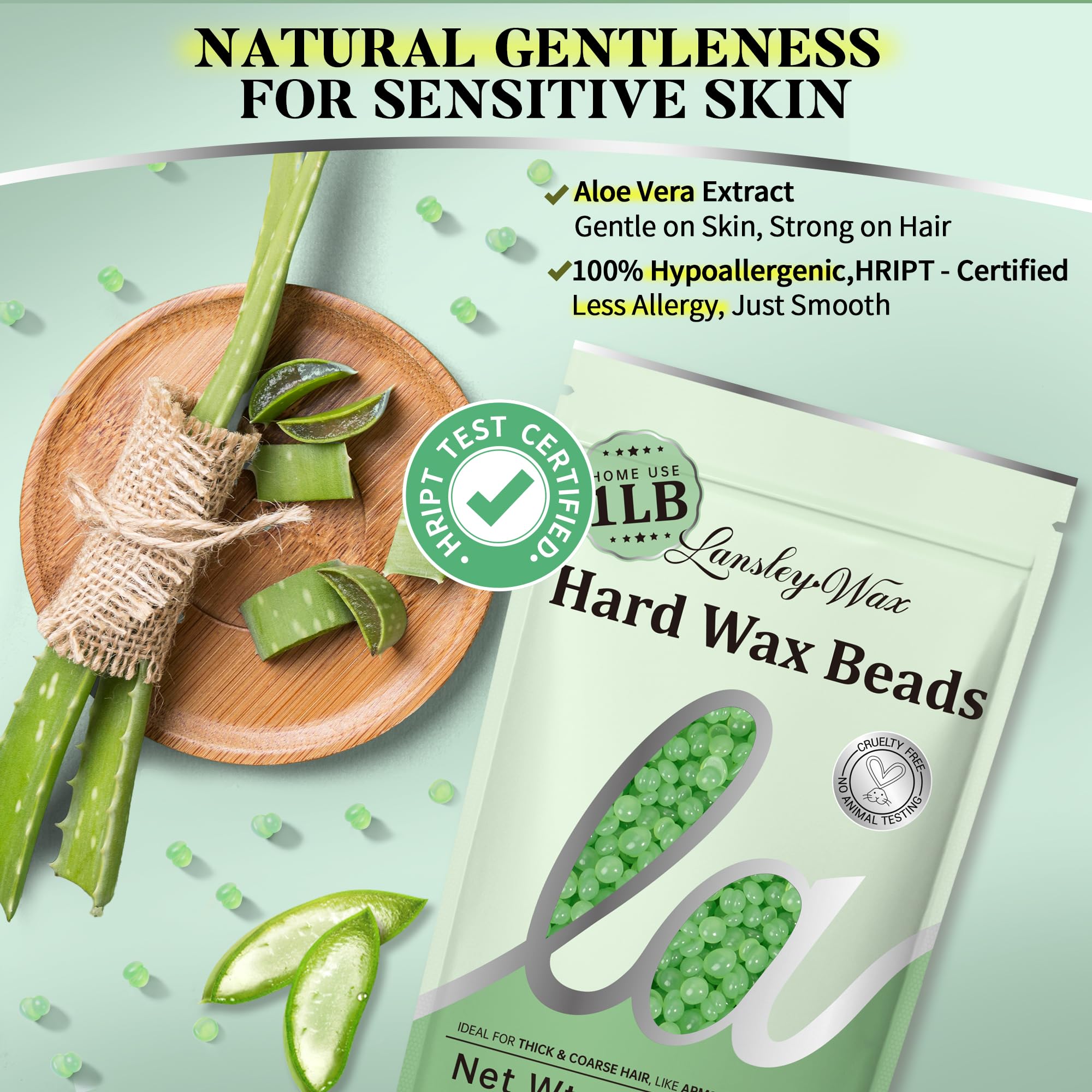 LANSLEYWAX Wax application bowl with scoop for mess-free at-home waxing