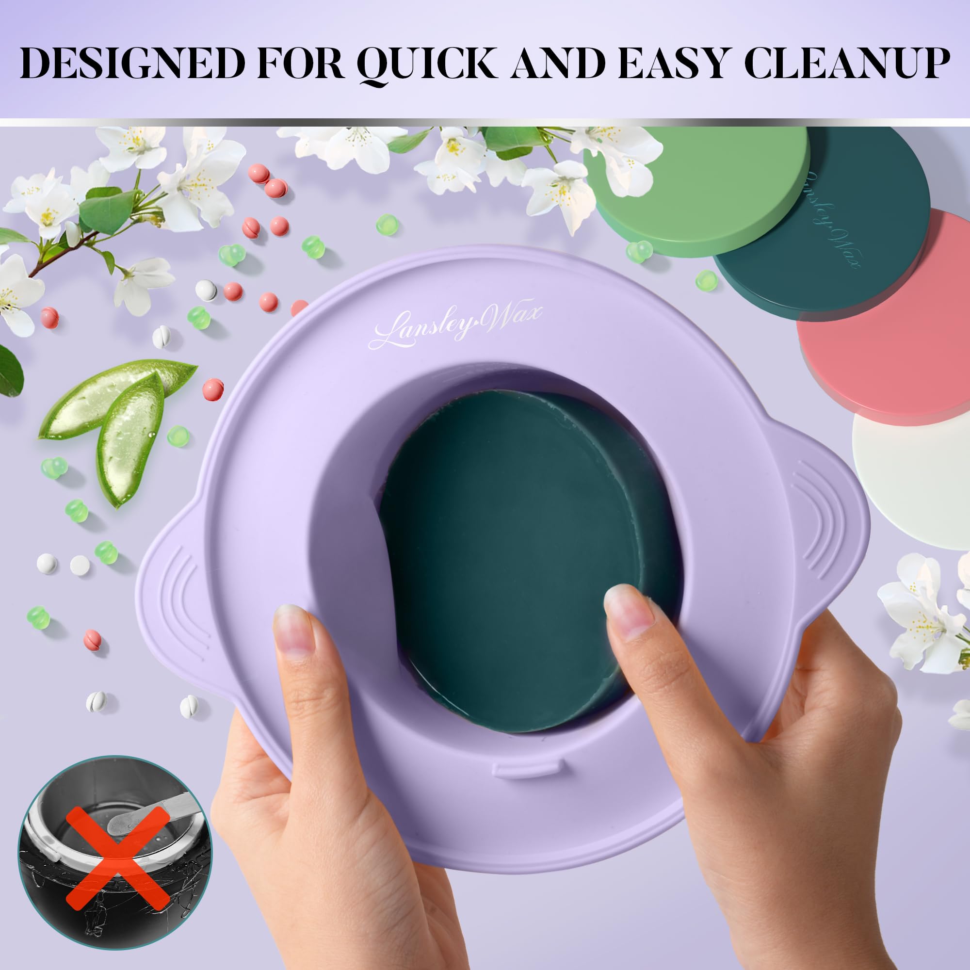 LANSLEYWAX wooden applicators pack for hygienic wax application