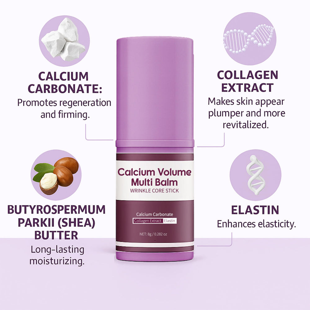 Lanthome Calcium Multi Balm stick application demonstrates easy daily touch-ups.