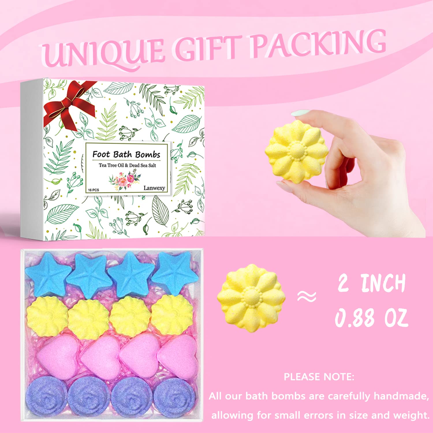 Lanwexy rose, lemon, jasmine, blueberry fragrances enhance the bath.