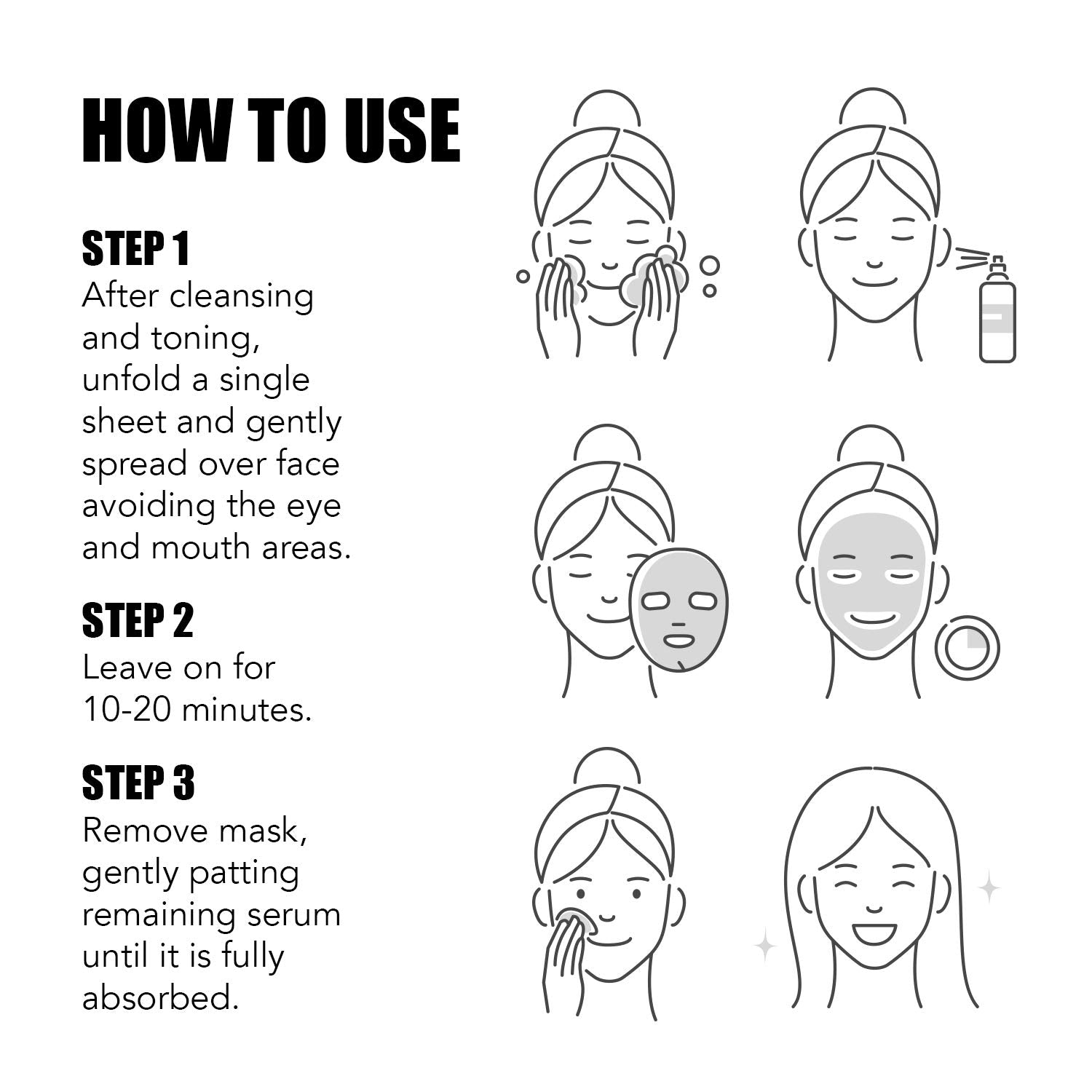 LAPCOS Ceramide Sheet Mask in-use routine promotes daily moisture.