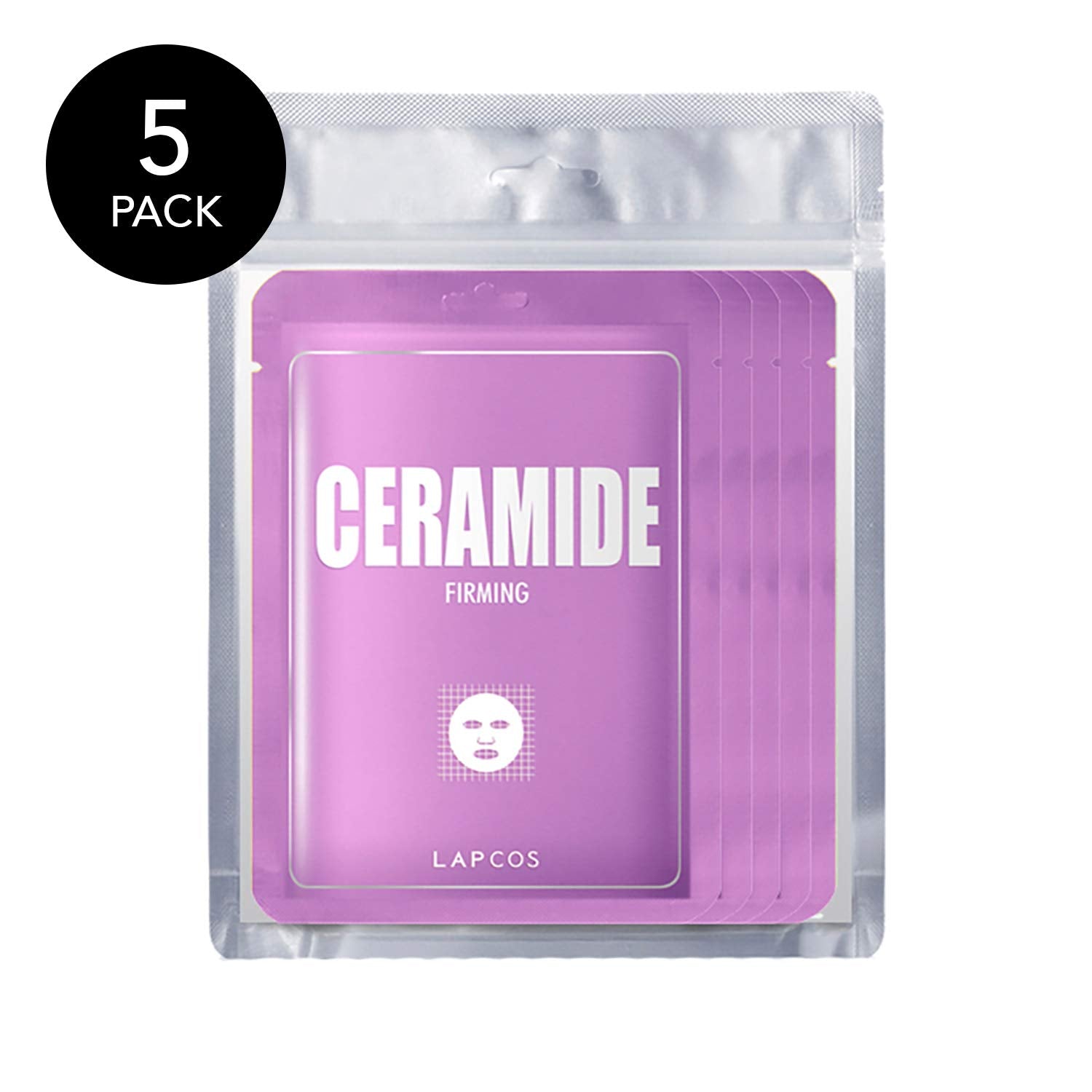LAPCOS Ceramide Sheet Mask being opened for quick hydrating routine.