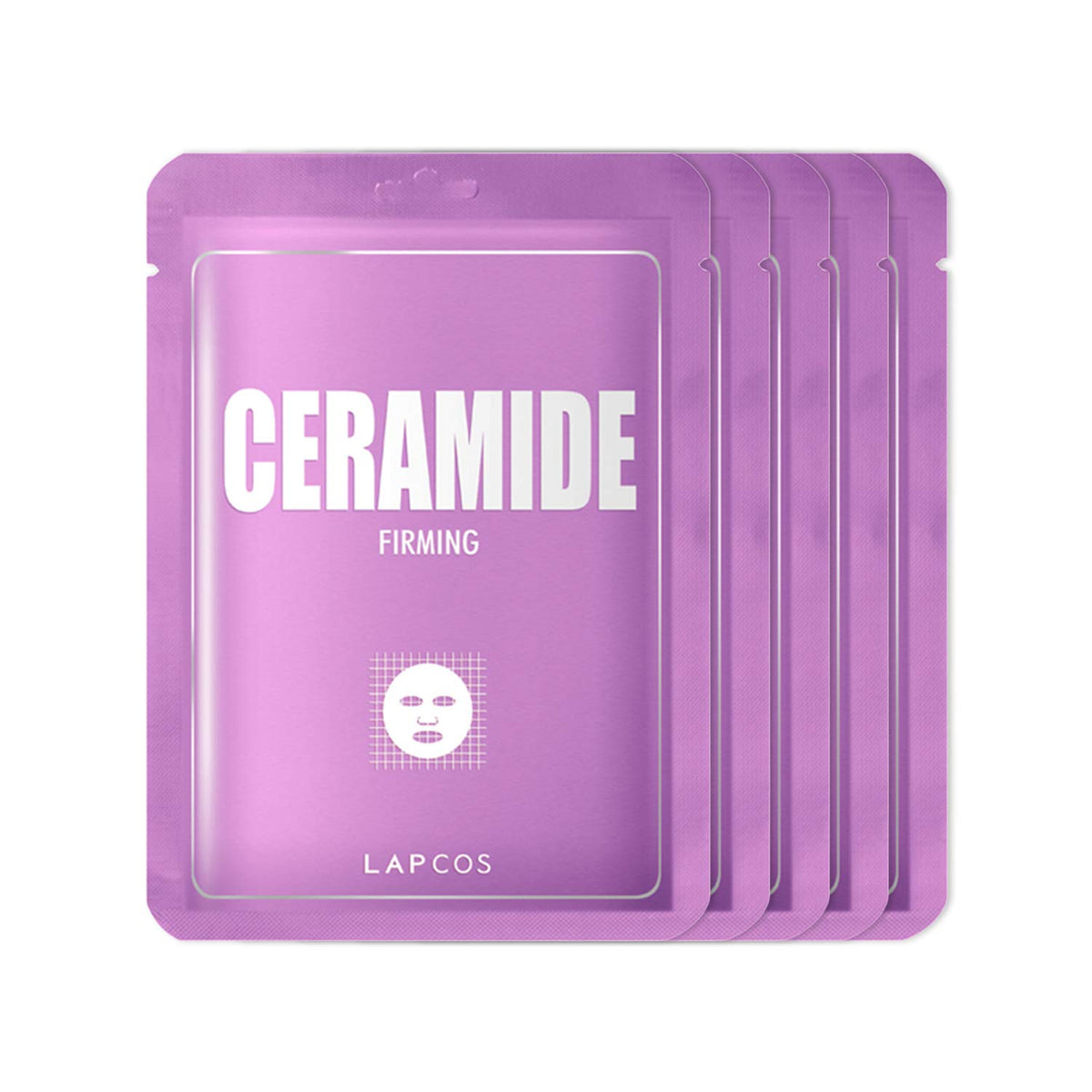 LAPCOS Ceramide Sheet Mask packaging highlighting premium hydration.