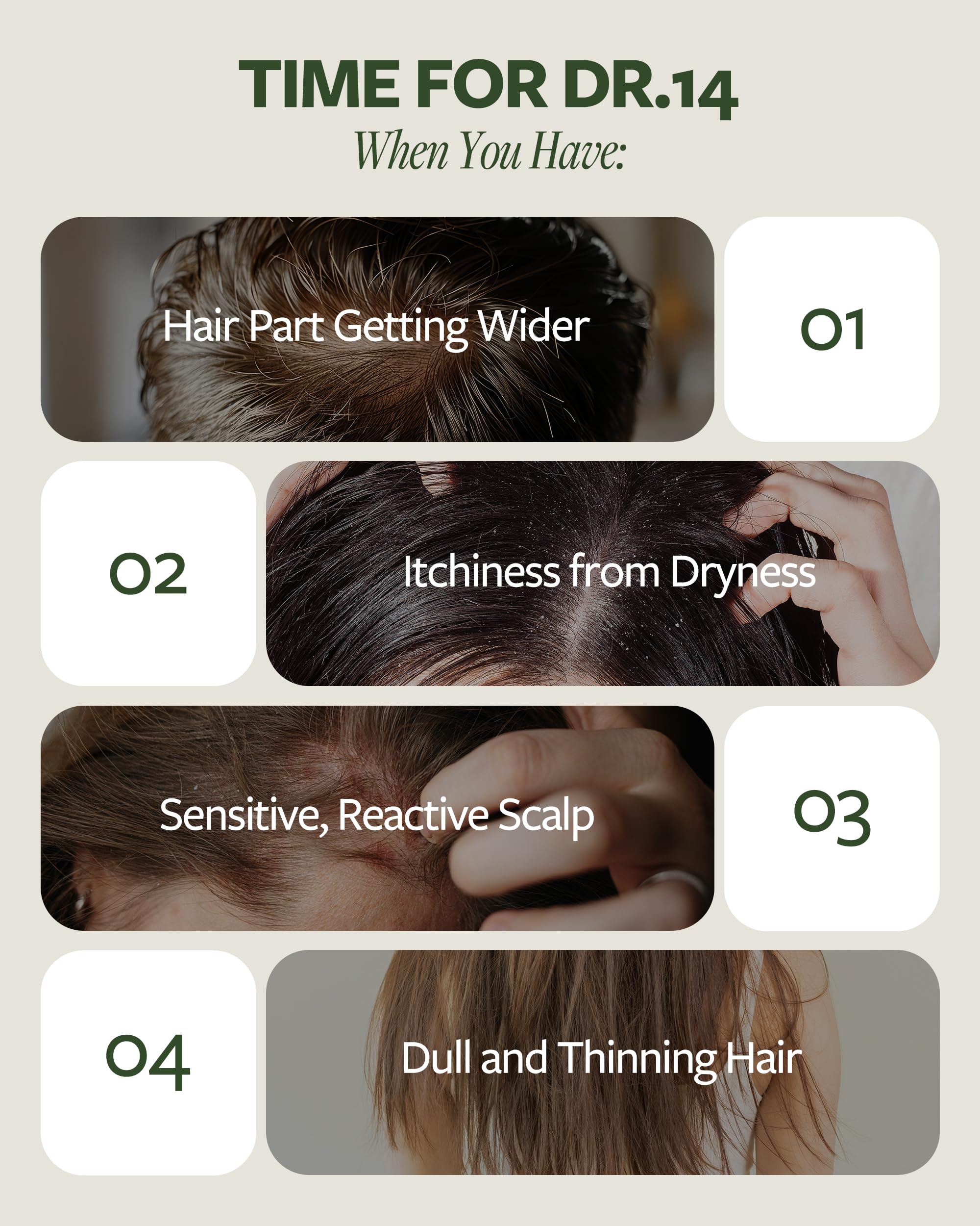LAPCOS Dr.14 label highlights biotin and natural ingredients for scalp balance.