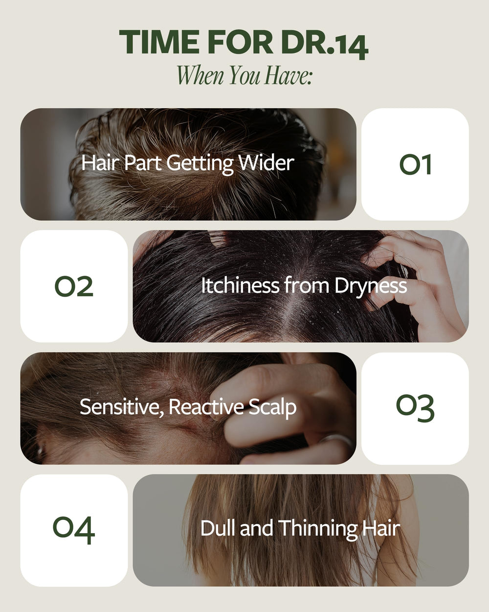 LAPCOS Dr.14 label highlights biotin and natural ingredients for scalp balance.