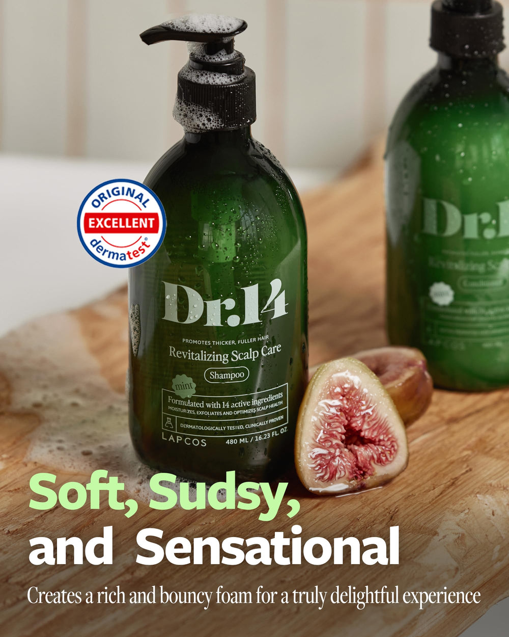 LAPCOS Dr.14 cooling spearmint note provides refreshing scalp sensation.