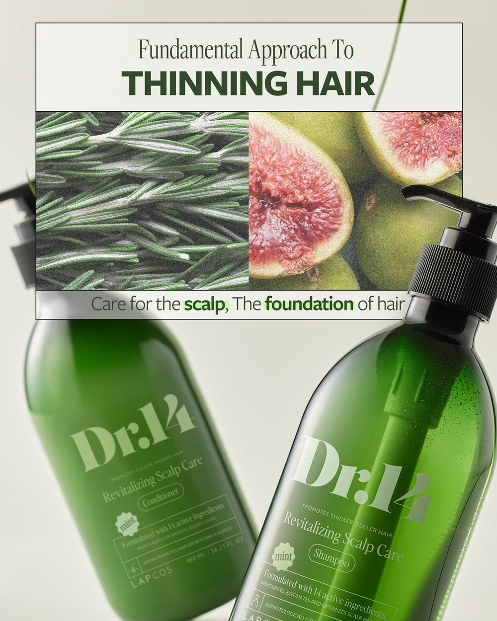 LAPCOS Dr.14 packaging highlights vegan formulation for daily use.