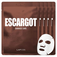 LAPCOS Escargot sheet mask packaging showcases premium snail skincare for daily hydration