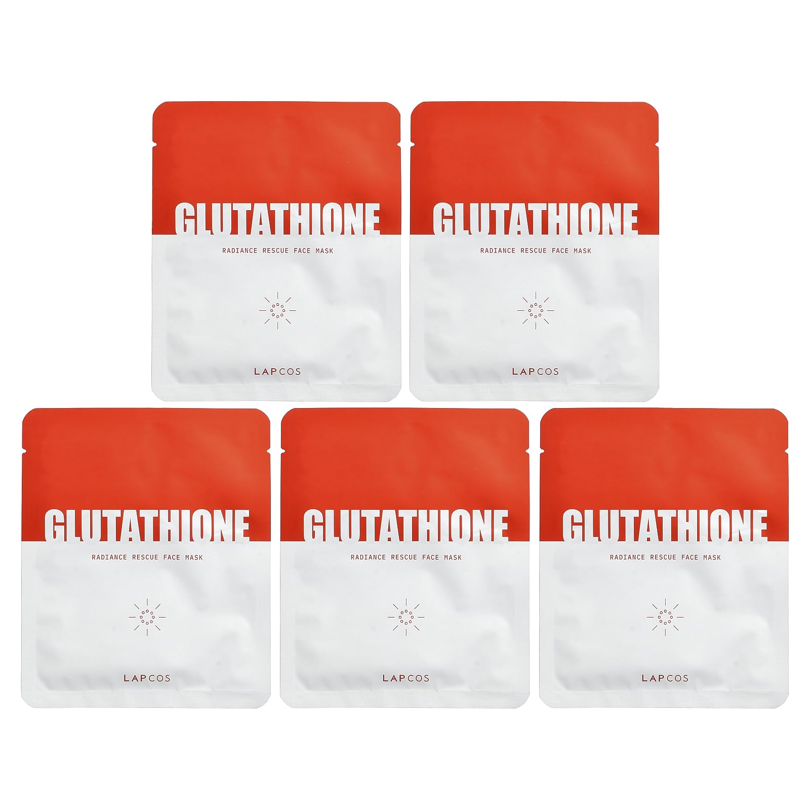 LAPCOS Glutathione Radiance Rescue Mask pack promotes brightening and revitalization for daily use.