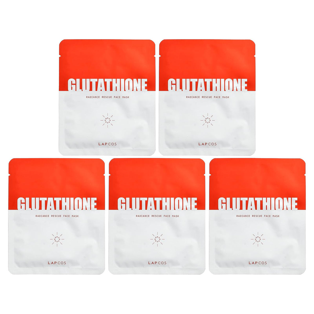 LAPCOS Glutathione Radiance Rescue Mask pack promotes brightening and revitalization for daily use.