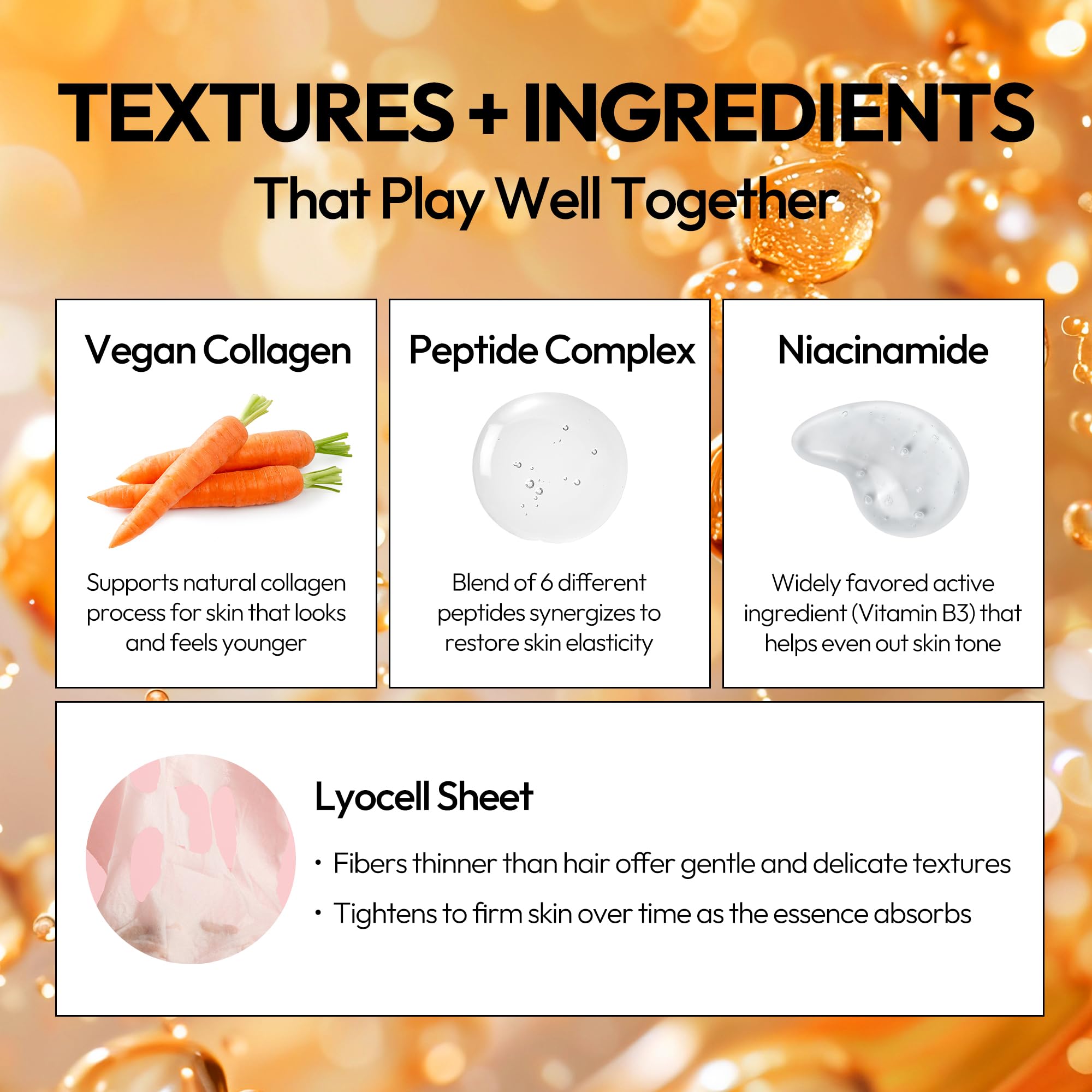 LAPCOS peptide complex ingredient close-up shows skin-supporting actives.