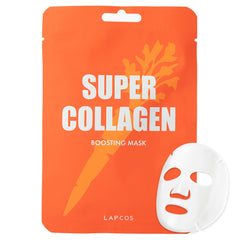 LAPCOS Super Collagen Sheet Mask pack front highlights hydration and renewal.