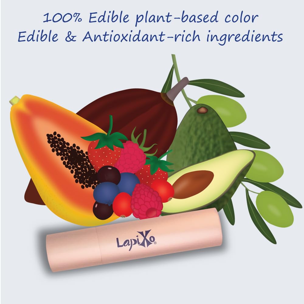 LAPIXO Lilly Pilly lip tint ingredients highlight edible plant-based color