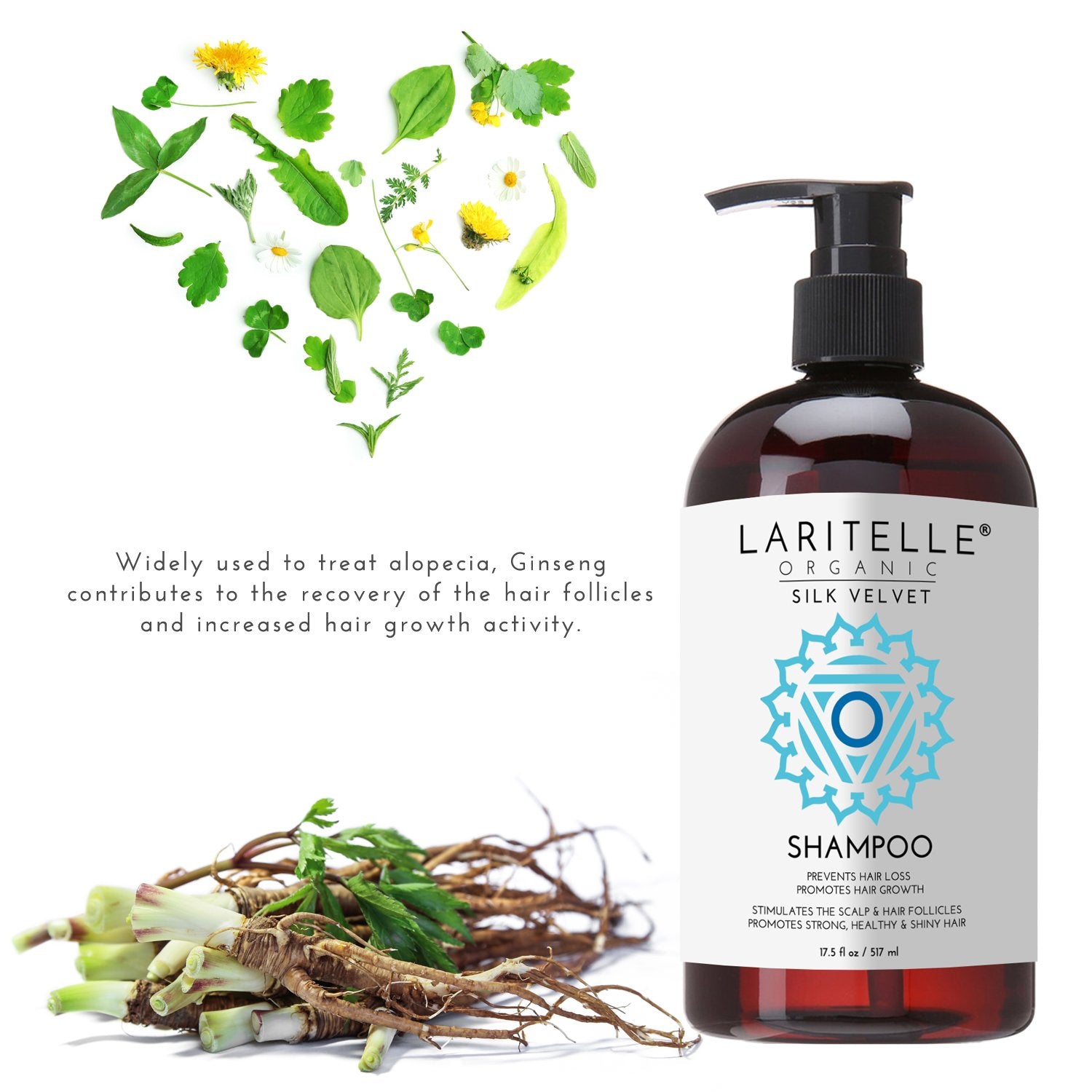 Laritelle chamomile and palmarosa calming shot for itch relief and sebum balance.
