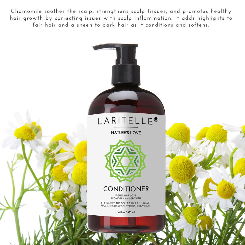 Laritelle conditioner being applied to hair demonstrating detangling and frizz control
