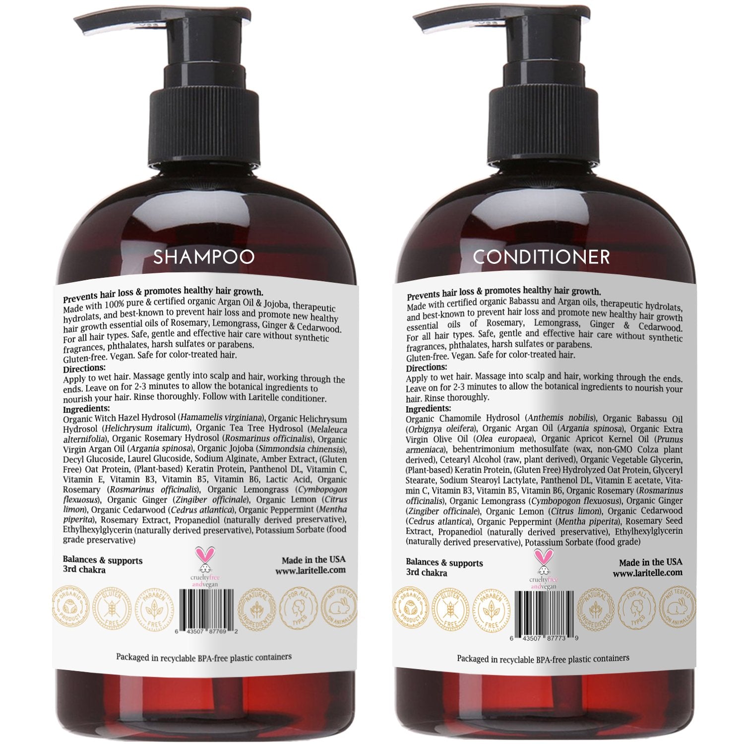 Laritelle Diamond Strong conditioner bottle supports nourishment for smooth, resilient hair