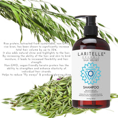 Laritelle keratin and biotin elasticity image for stronger, more flexible strands.