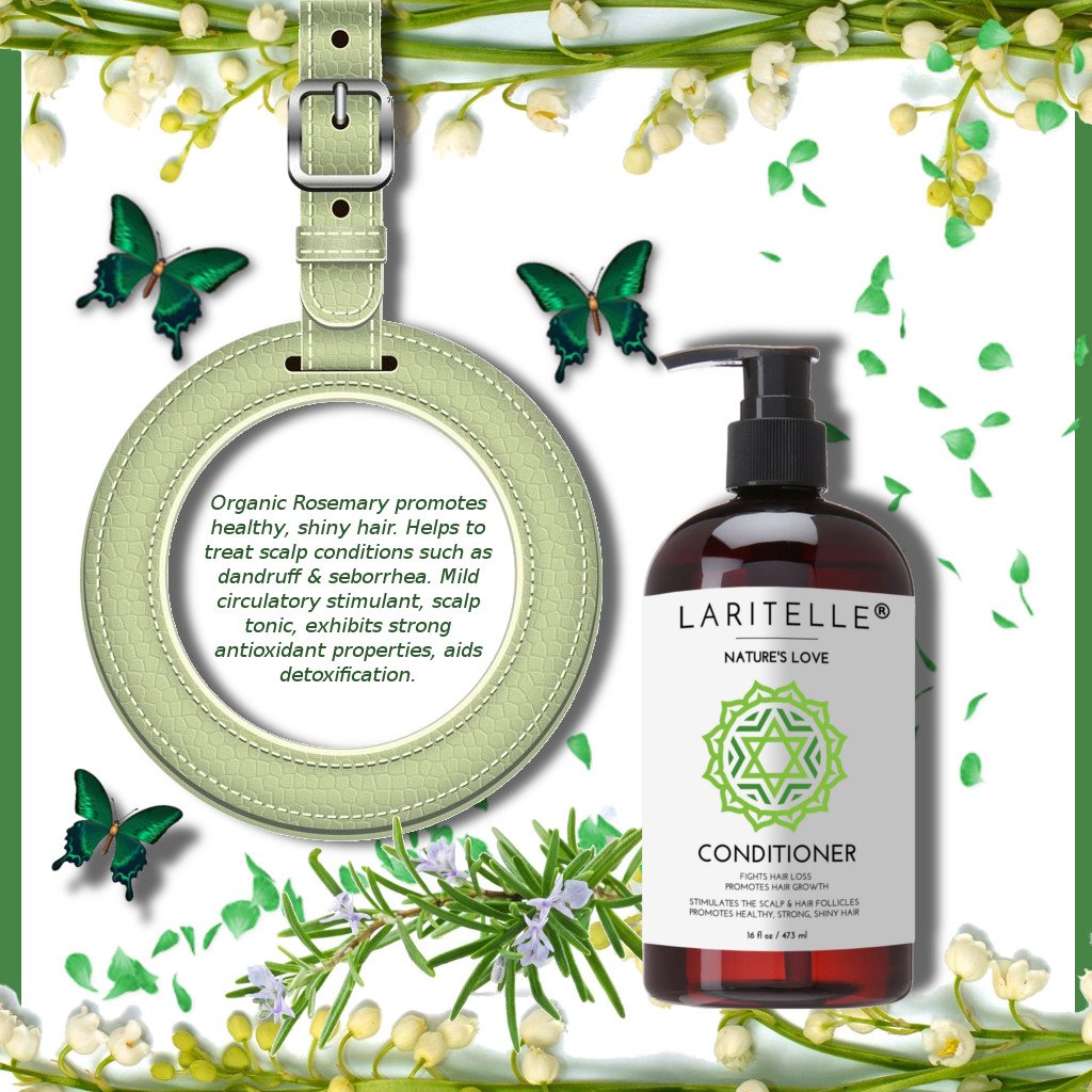 Laritelle Nature's Love herbal ingredients close-up showcasing plant-based extracts.