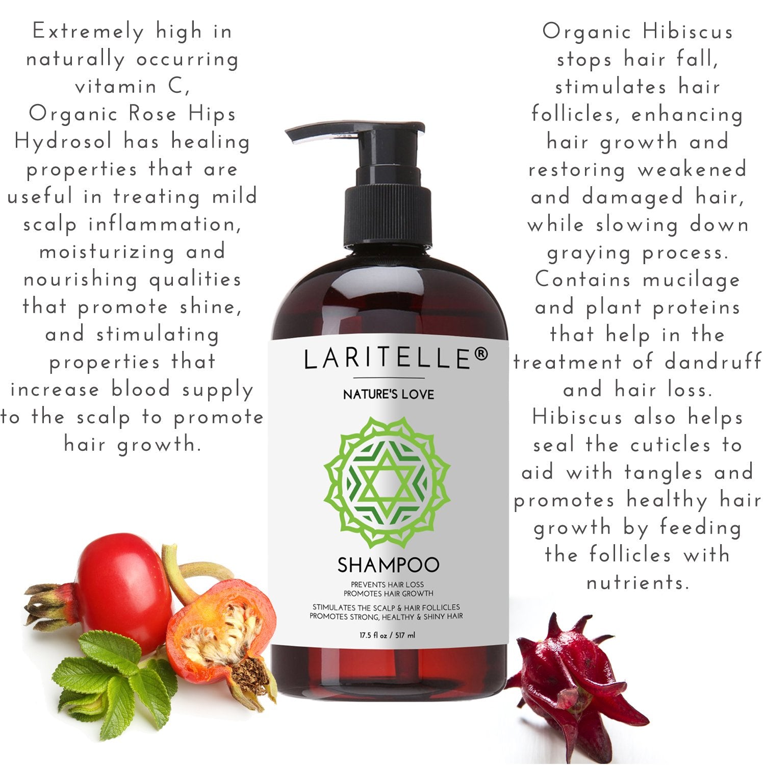 Laritelle Organic Hair Growth Set packaging box highlighting natural ingredients