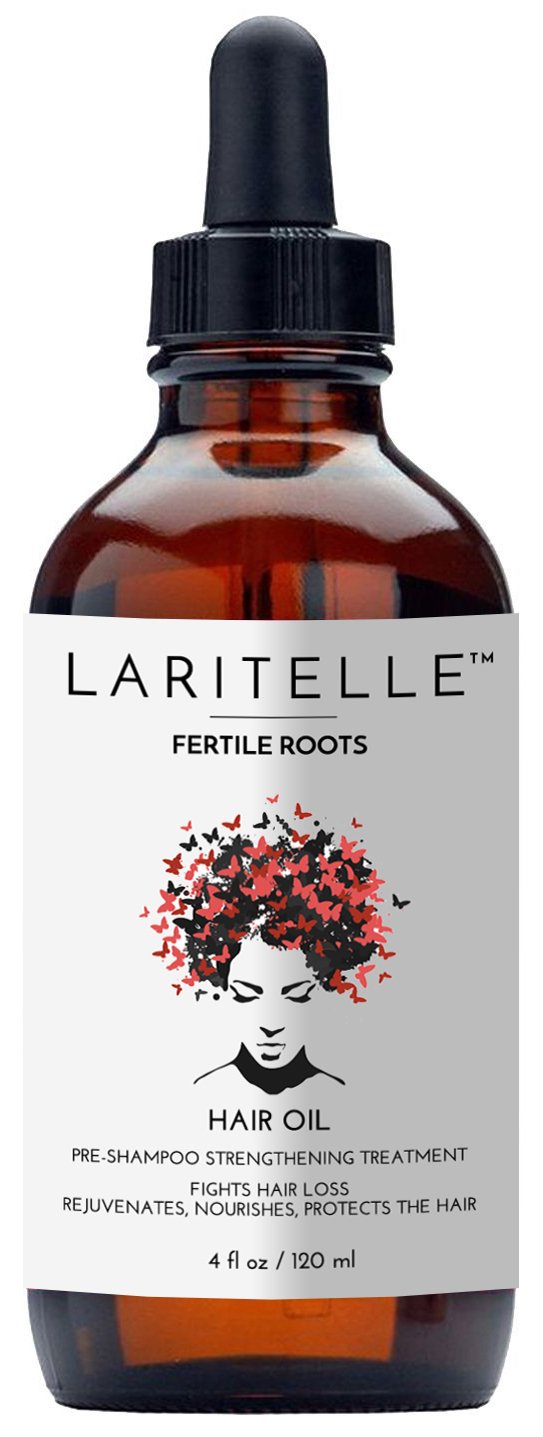 Laritelle organic hair loss bottle shown for fortifying scalp care and healthier-looking hair