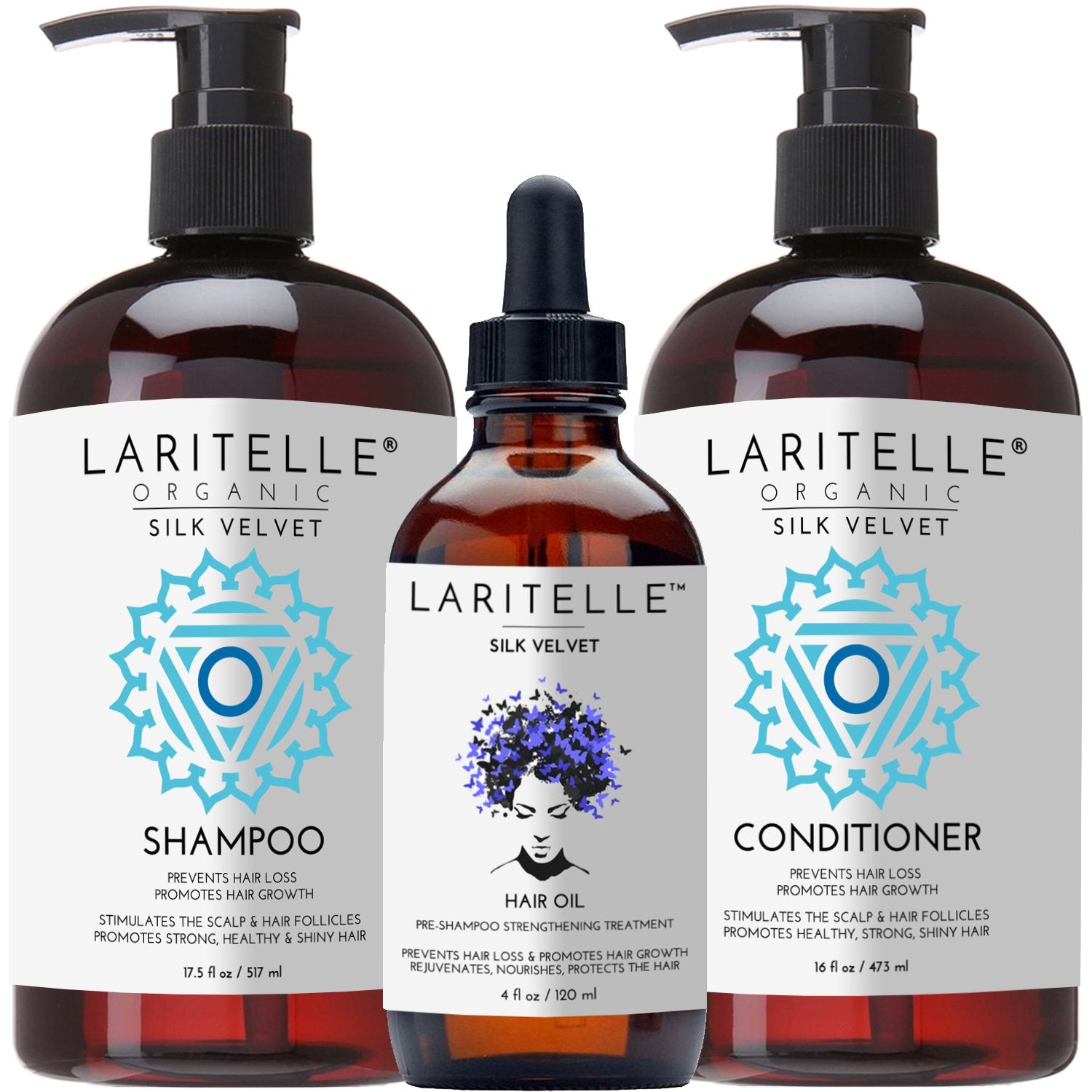 Laritelle Silk Velvet bottle promotes scalp comfort and healthier-looking hair