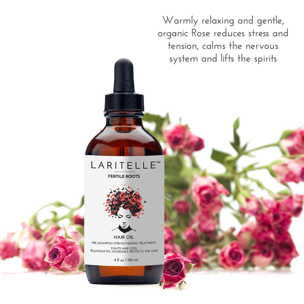 Laritelle scalp massage scene illustrating relaxing application ritual