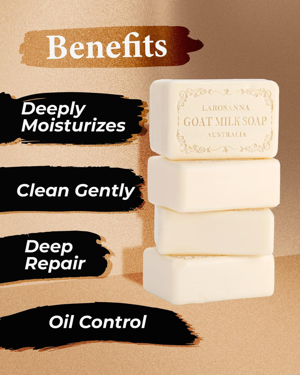LAROSANNA daily-use soap for gentle cleansing and moisture.