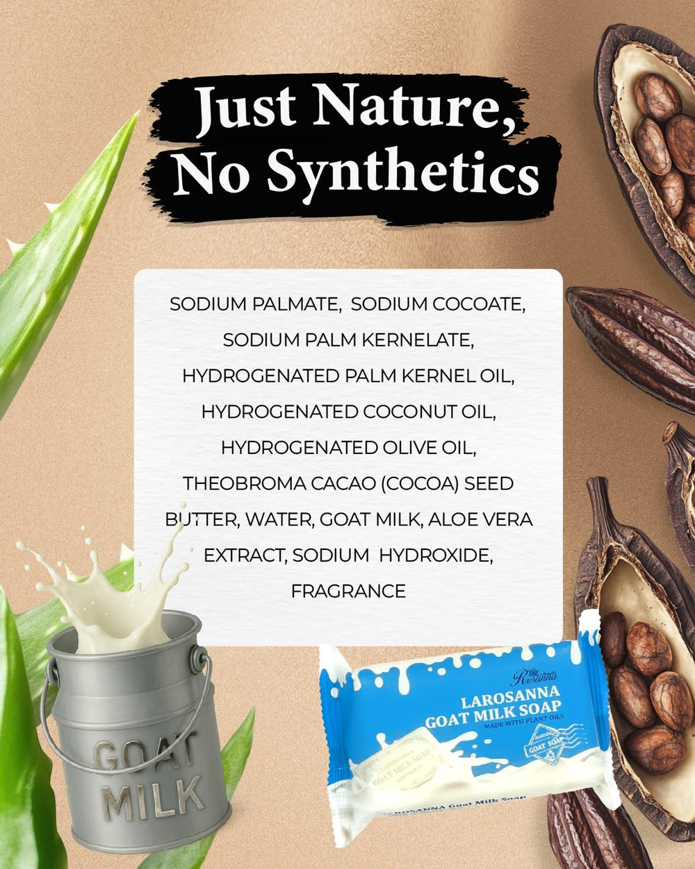 Larosanna soap lathers into a gentle cleanse for daily routines.