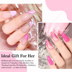 Larvall Beautpal closeup of brush applicator for precise gel nail application.