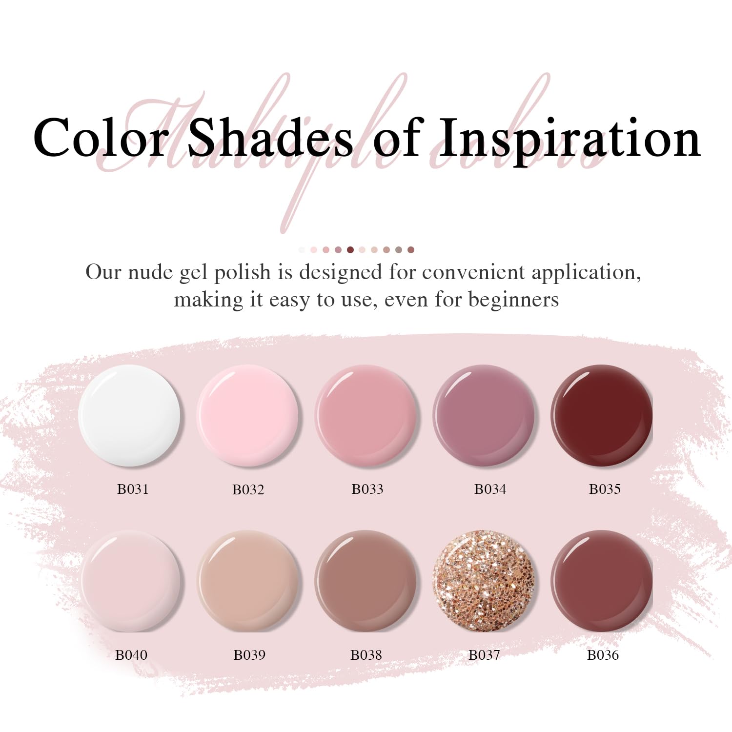 Larvall Beautpal nude gel polish colors display for versatile season-ready manicures
