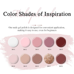 Larvall Beautpal nude gel polish colors display for versatile season-ready manicures