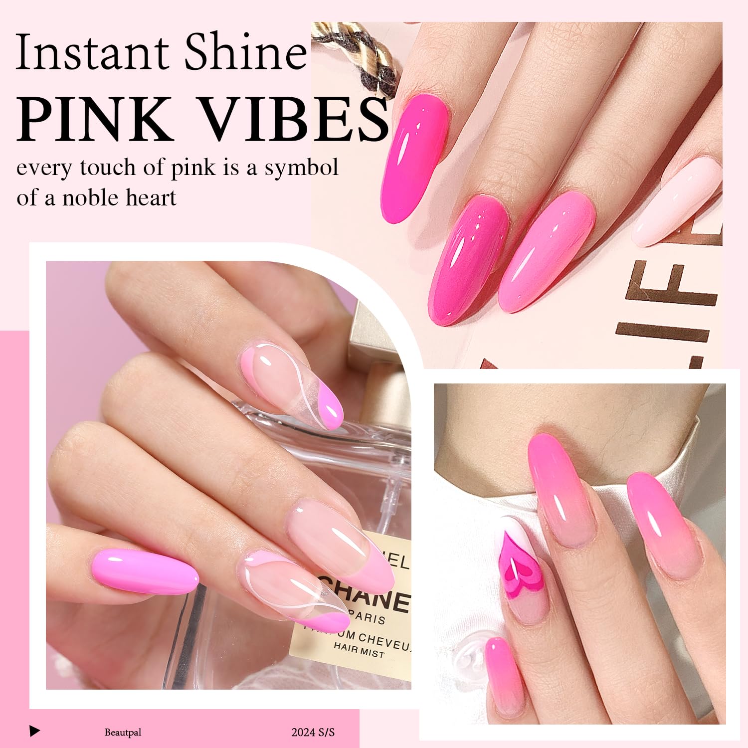 Larvall Beautpal salon-style manicure arrangement shows polished professional nails.