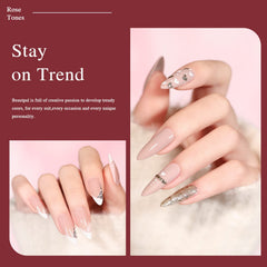 Larvall Beautpal sparkling burgundy gel polish for festive nail looks.