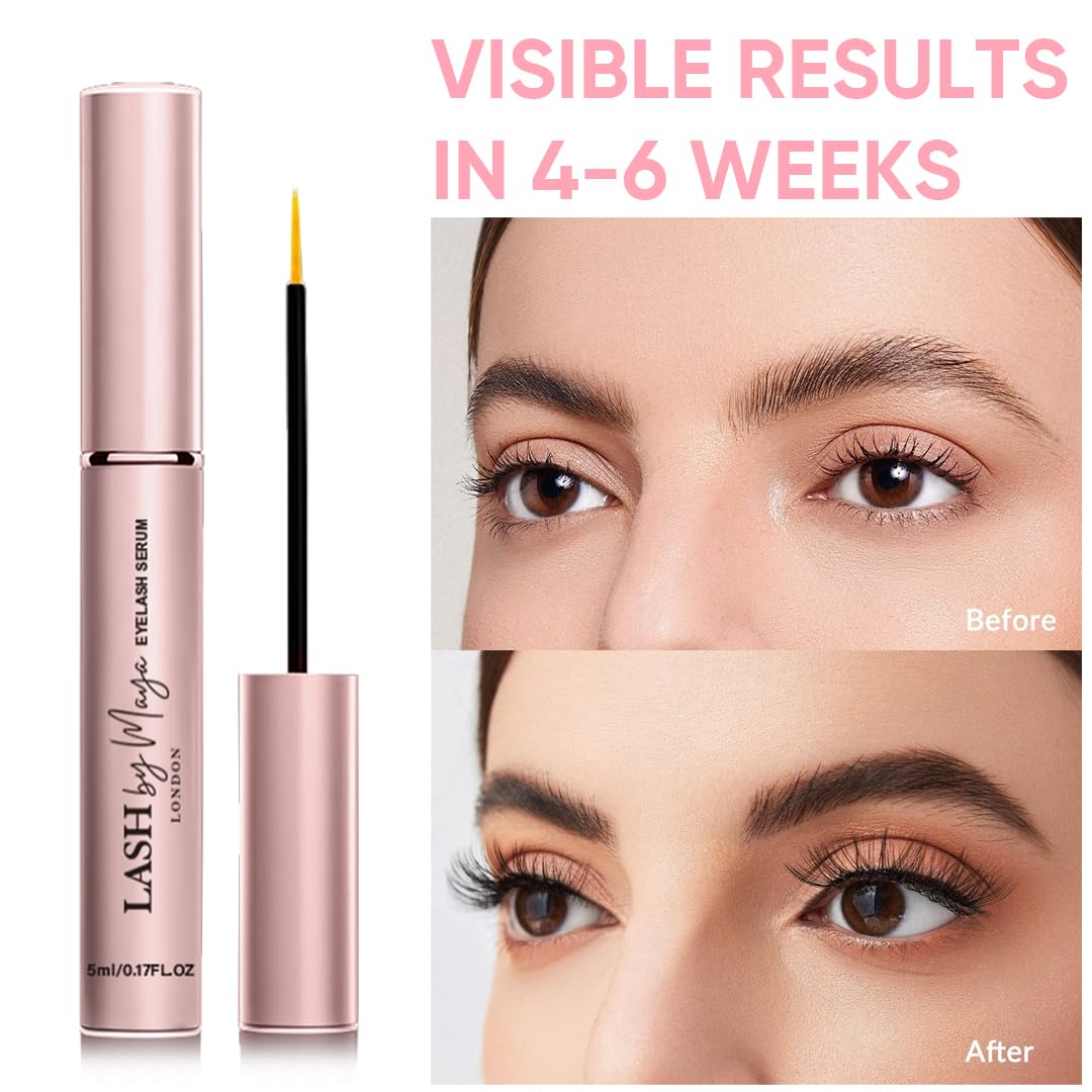 Cruelty-free symbol with Lash by Maya branding signals ethical lash care.