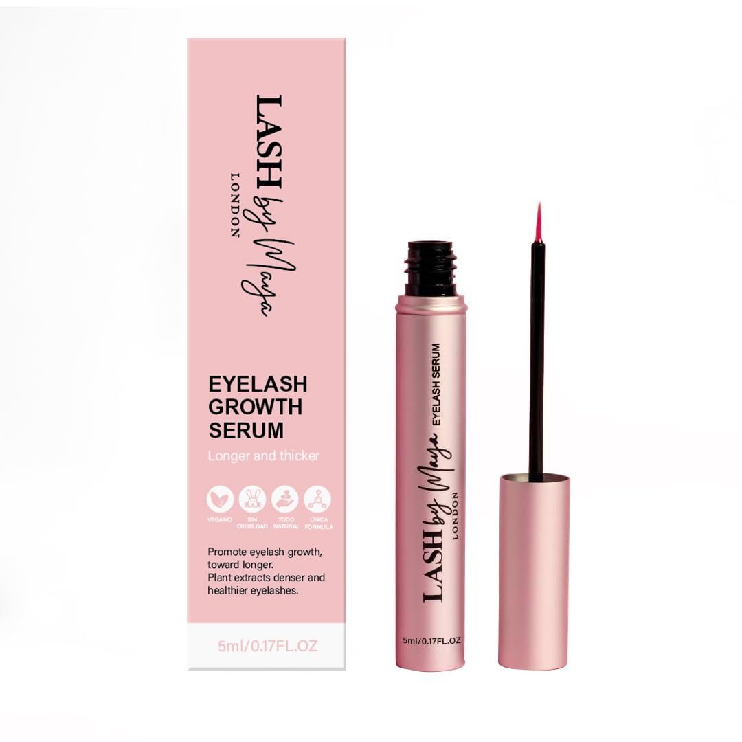 LASH by Maya Serum bottle on vanity for daily lash care.