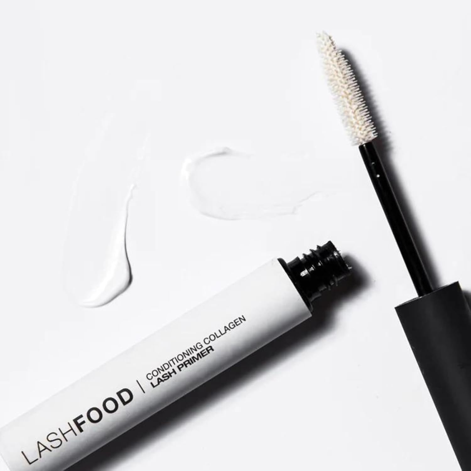 LashFood Drama Black Mascara tube highlights conditioning lift for fuller lashes.