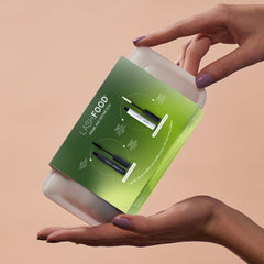 LashFood prime bottle closeup shows lightweight formula for separation.