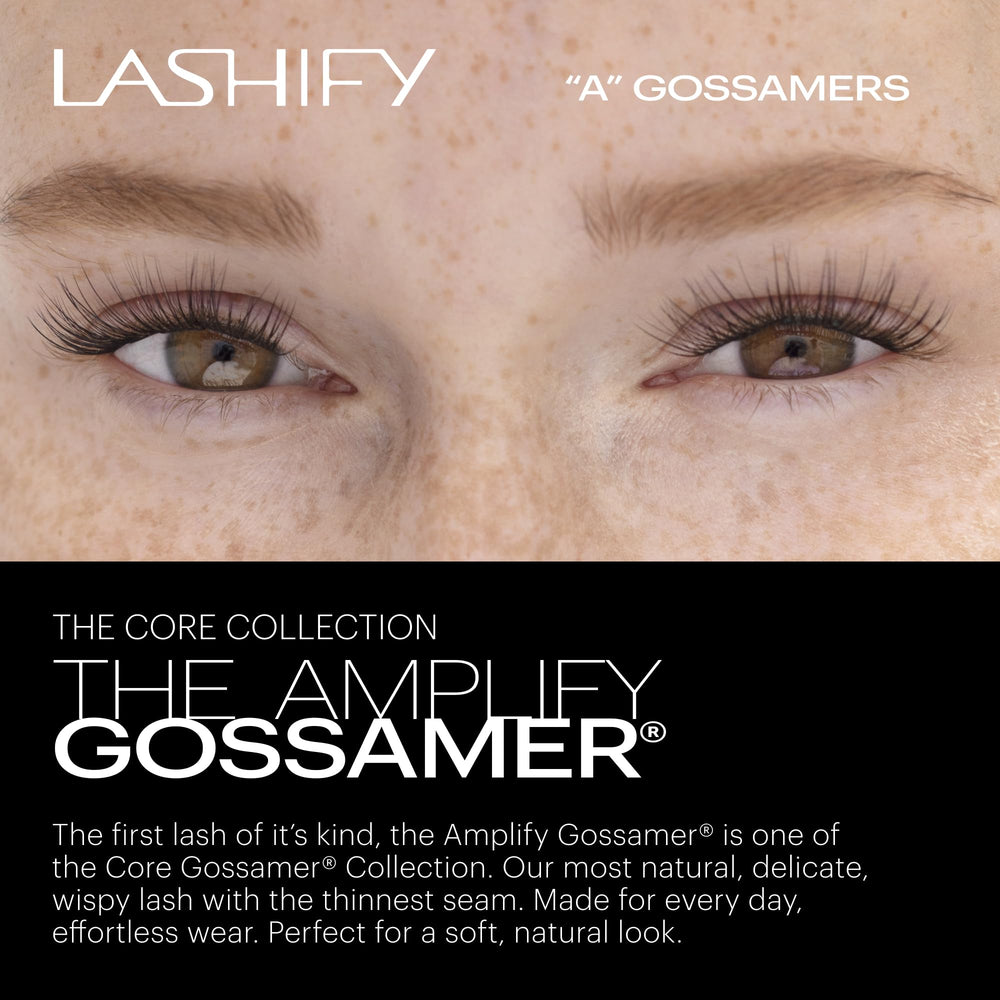 Lashify Amplify 14mm Ombre Blue Gossamer packaging shows refill convenience.