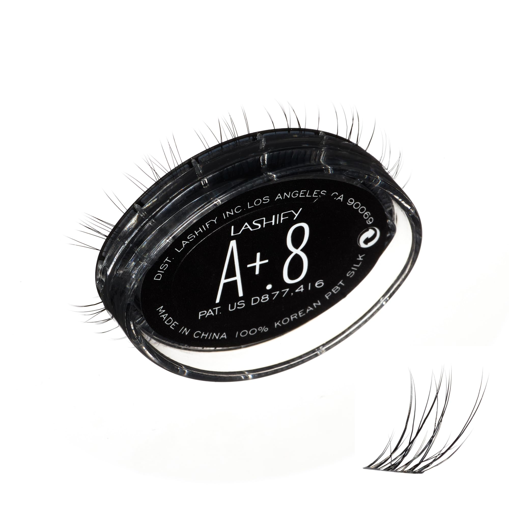 Lashify Amplify Plus 8mm black lashes close up for delicate length