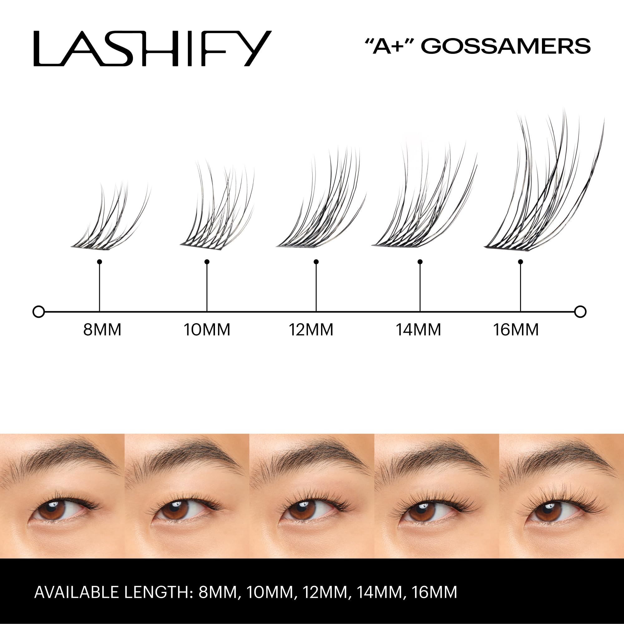 Lashify Amplify Plus base-layer lashes shown for base layering