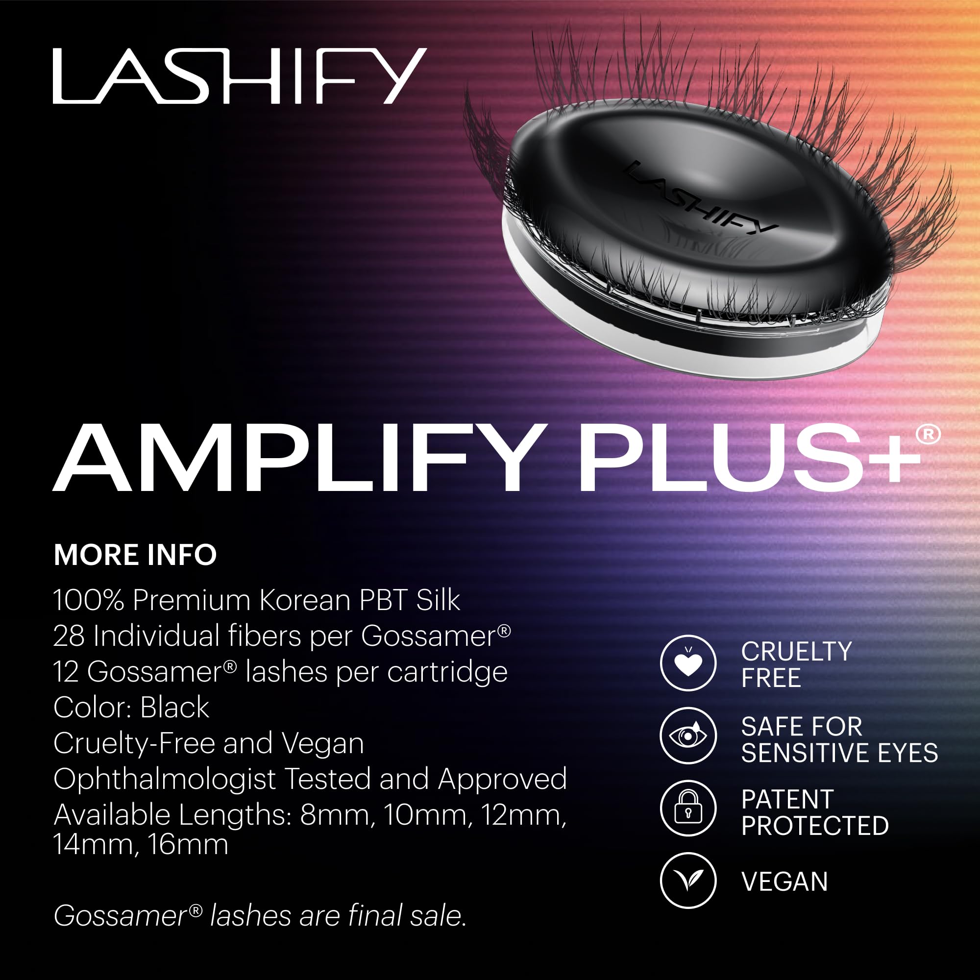 Lashify Amplify Plus long wear stacking option for extended look
