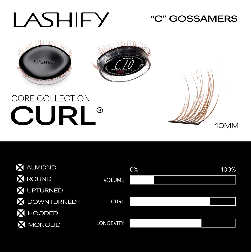Lashify Ginger cartridge packaging emphasizes vegan, cruelty-free premium silk lashes.