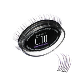 Lashify Curl 10mm Gossamer Ombre Purple lashes add a subtle color pop for a natural look.