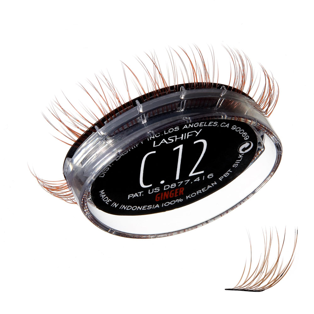 Lashify Curl 12mm Ginger Gossamer refill with natural curl