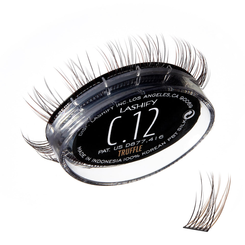 Lashify Curl 12mm Gossamer refill in Truffle for a natural, doe-eyed lift